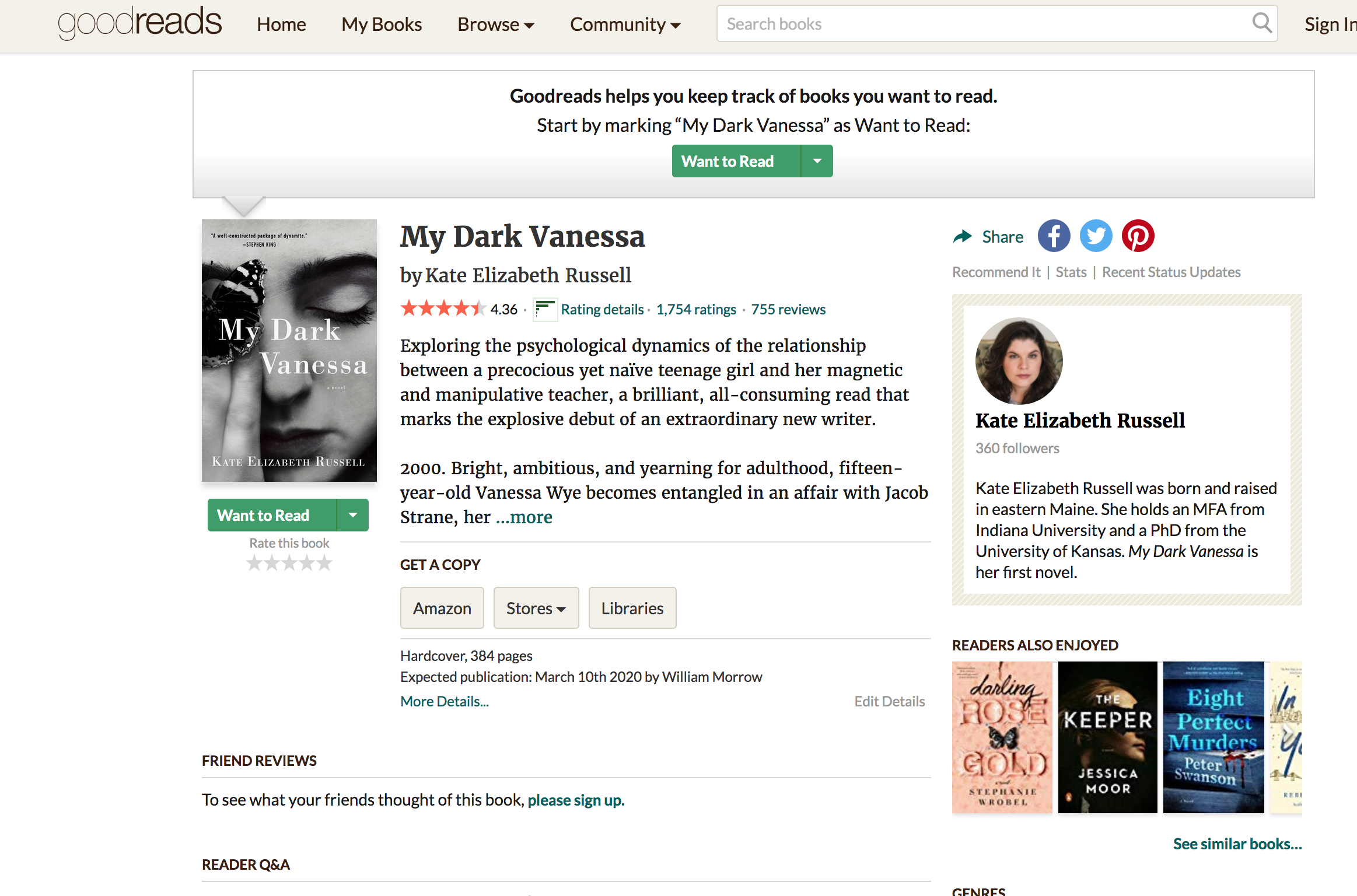 Goodreads M Dark Vanessa